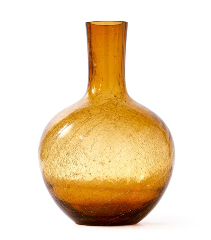 CRACKLED VASE YELLOW
