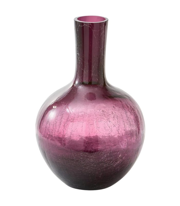 CRACKLED VASE PURPLE